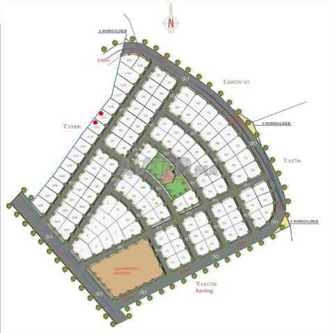 Terrain 1090 m2 zone industrielle i5 karting