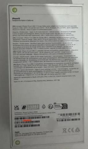 iPhone 15 256 Go Noir Neuf Sous blister