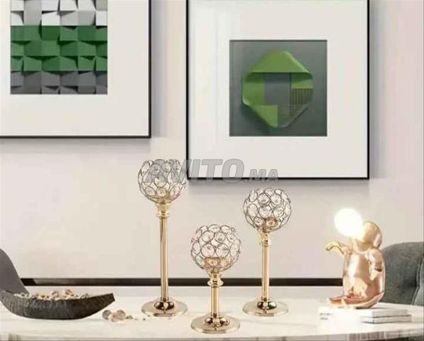 شموع للزينة من كريستال والثمن مميز - 2