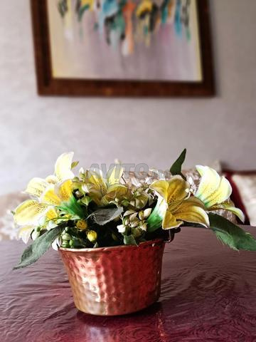 دلو نحاسي أحمر مزخرف للبيع - 2