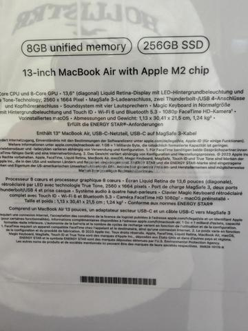 Macbook air M2 neuf