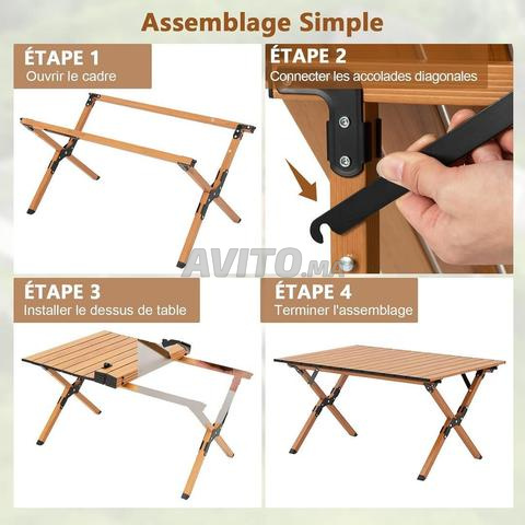 GOPLUS طاولة نزهة قابلة للطي - 2