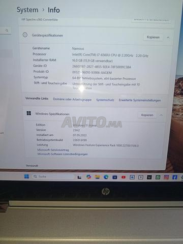 HP Spectre x360 i7 / 16GB Tactile et Convertible 360° - 2