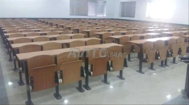 كراسي مدرجات - هيكل معدني وخشب - 2