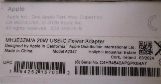 Chargeur iPhone Original 20w USA