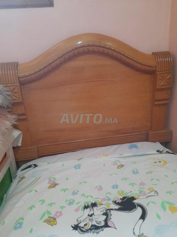 سرير فردي خشبي هاجر مع مرتبة