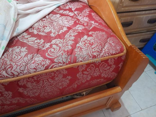 Lit une place bois haitre avec matelas - 2