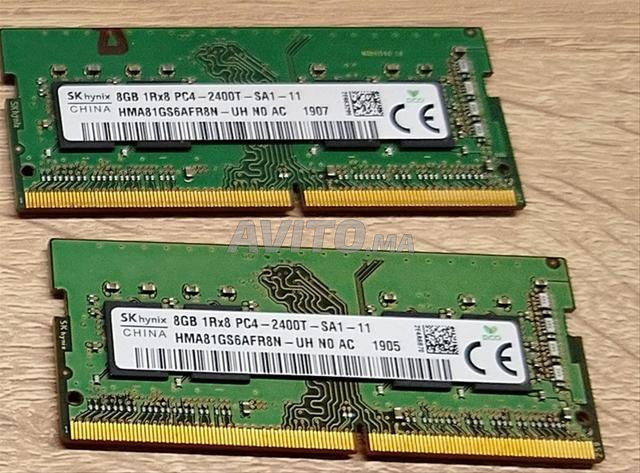 2 Barrettes RAM PC Portable (16Total) - 8GB DDR4 - 2