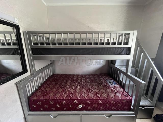 سرير 3 أماكن وتخزين