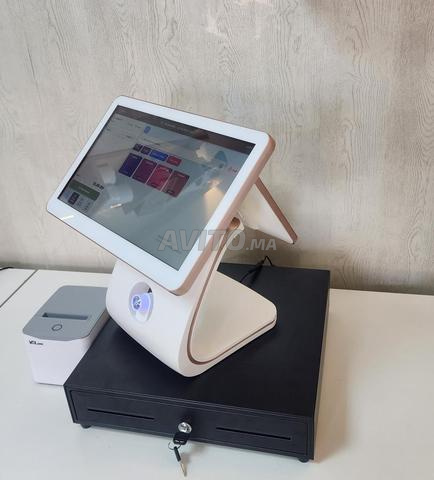 نظام تسجيل نقدي احترافي بشاشة لمس مزدوجة