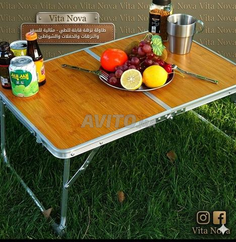 Table de pique-nique pliable en Aluminium 90cm/60cm