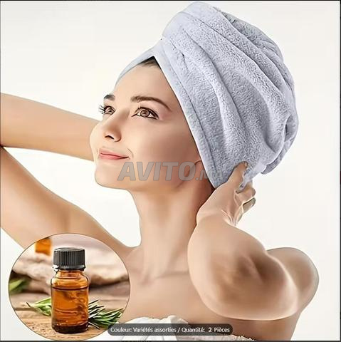 2 serviettes à cheveux en microfibre séchage rapide - 2