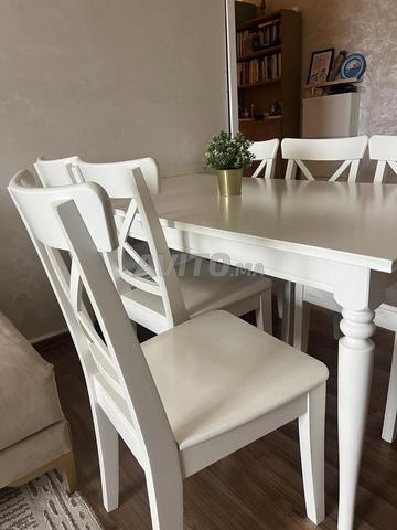 طاولة طعام و 6 كراسي خشب صلب