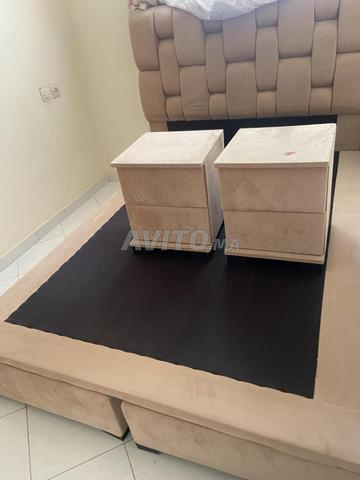 Lit avec rangement - tables de chevet sans matelas - 2