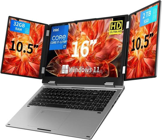 كمبيوتر محمول KOOFORWAY بشاشة ثلاثية i7-1270P 32 جيجابايت / 2 تيرابايت