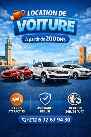 location voiture pas cher Rabat