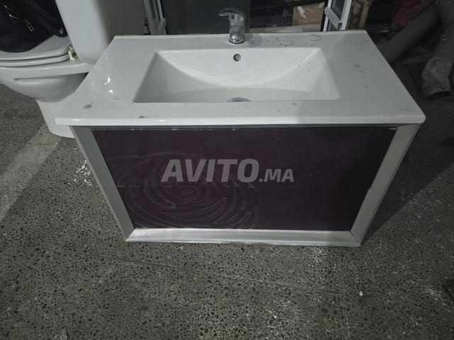 خزانة وحوض مدمج مع خزانة تخزين - 2