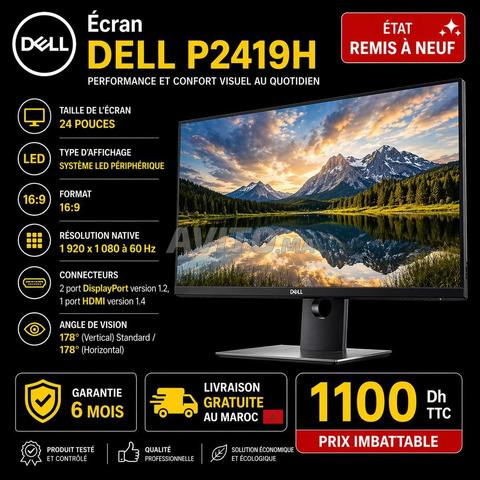 ⭐Écran Dell P2419H 24 Pouces Prix Imbattable Maroc