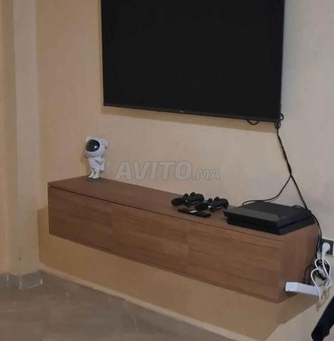 ✅️ أثاث تلفزيون معلق من خشب الساج 1م50/30/30