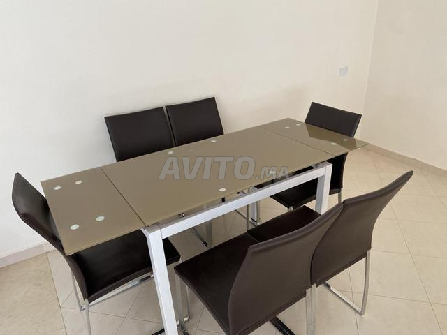 طاولة طعام مع 6 كراسي - 2