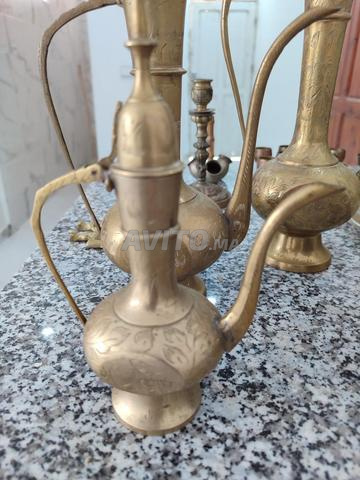 تحف تقليدية مغربية قديمة بالنحاس... ساعة عتيقة أصلية - 2