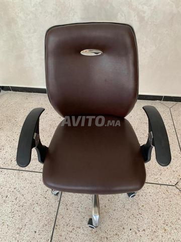 Chaise de Bureau en Cuir Marron - 2