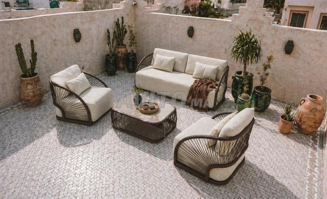 Ensemble de salon de jardin contemporain - 2