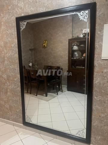 Miroir encadré de bois massif 1,97/1,3 m - 2