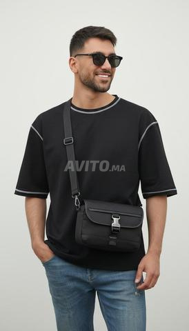 حقيبة كتف رجالية Arctic Hunter من النايلون سوداء