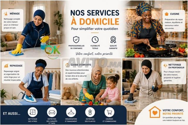 Femme de ménage africaine et marocaine polyvalente