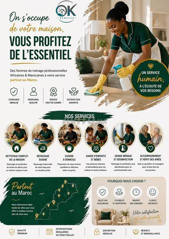 Femme de ménage marocaine et africaine