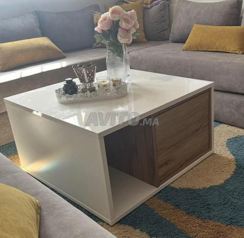 طاولة قهوة مع تخزينين