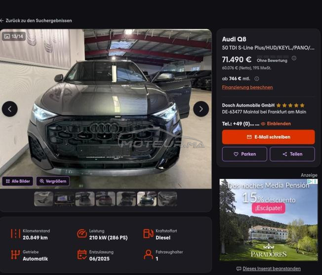 Audi Q8 50 TDI Sline Allemagne