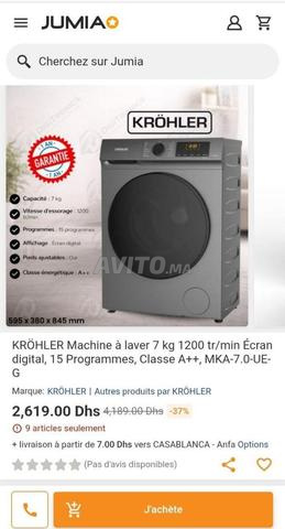 Machine à laver Krohler 7kg - 2