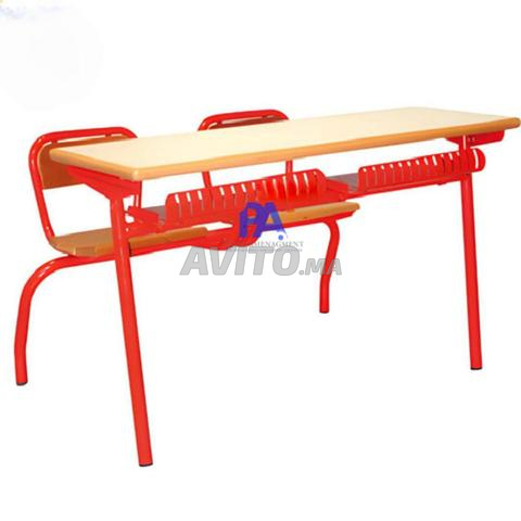 Table double place moderne scolaire/vestiaire
