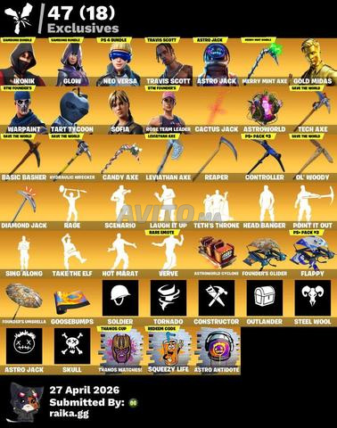 Compte Fortnite OG ikonik/neo versa/travis - 2