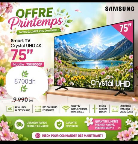 Smart TV 4K 75U8000F neuf - 2