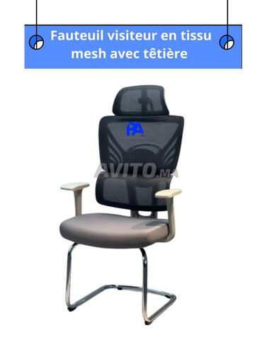 Chaise ergonomique avec roulette\fauteuil en mesh - 2