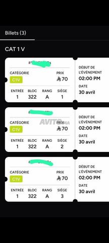 3 Billets FAR VS Raja catégorie Raja