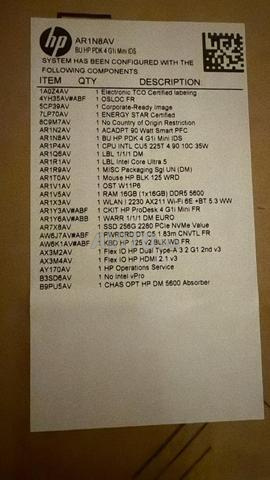 HP ProDesk 4 Mini G1i Desktop AI PC (AR1N8AV) à vendre - 2