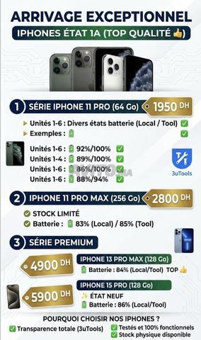 Iphones à vendre Iphone 13,11, 15 pro Max