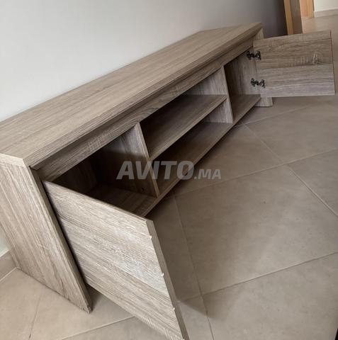 Meuble TV moderne importé décor chêne clair