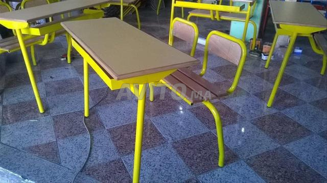 Table scolaire 2 places avec casiers/vestiaire
