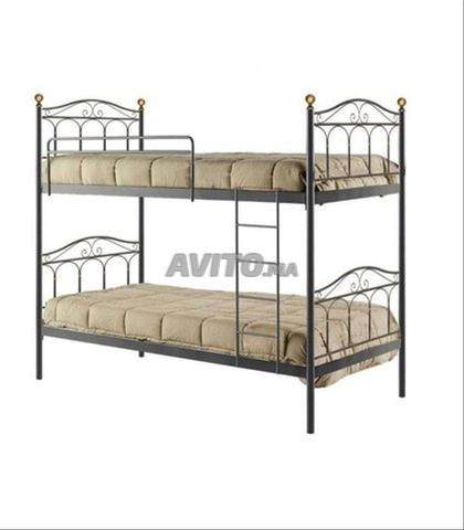 Lit métallique superposé/vestiaire/armoire/banc - 2