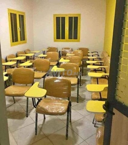 Table écolier double places avec casier métallique - 2