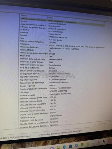 PC Bureau HP EliteDesk 800 G1 SFF Écran 23