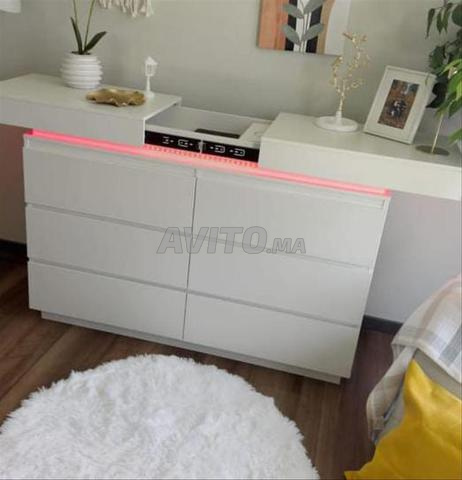 Coiffeuse 6 tiroirs moderne avec éclairage 🌟