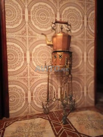 Bouilloire et brasero en cuivre rouge