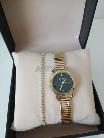 Montre élégante en inoxydable et gourmette avec boîte - 2