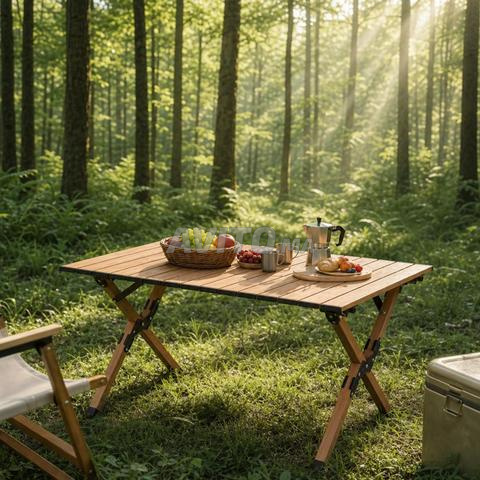 Table de camping pliable idéale pour les excursions et facile à transporter